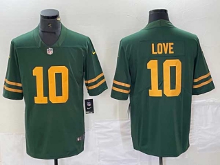 Men's Green Bay Packers #10 Jordan Love Green Stitched Game Jersey