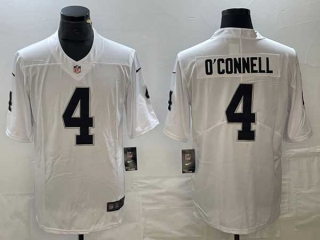 Men's Las Vegas Raiders #4 Aidan O'Connell White Vapor Untouchable Stitched Limited Jersey