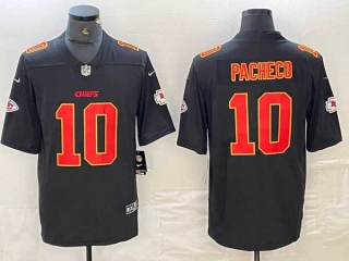 Men's Kansas City Chiefs #10 Isiah Pacheco Black Fashion Vapor Limited Stitched Jersey
