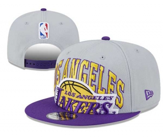 NBA Los Angeles Lakers New Era Gray Purple Tip-Off Two-Tone 9FIFTY Snapback Hat 3103