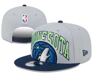 NBA Minnesota Timberwolves New Era Gray Navy Tip-Off Two-Tone 9FIFTY Snapback Hat 3008