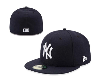 Wholesale MLB New York Yankees New Era Navy White Logo 59FIFTY Fitted Hat 0518