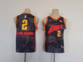 Men's NBA Oklahoma City Thunder #2 Shai Gilgeous-Alexander Nike Navy City Edition Stitched Basketball Jersey