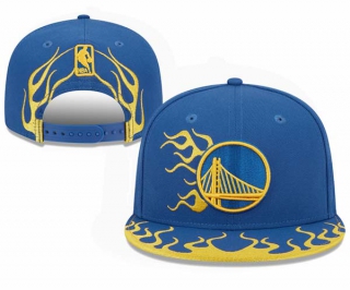 NBA Golden State Warriors New Era Royal Gold Rally Drive Flames 9FIFTY Snapback Hat 3065