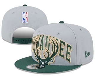 NBA Milwaukee Bucks New Era Gray Hunter Green Tip-Off Two-Tone 9FIFTY Snapback Hat 3031