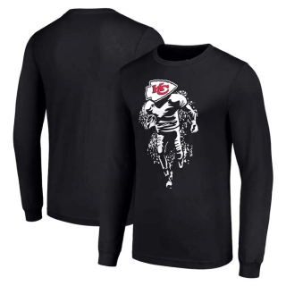 Men's NFL Kansas City Chiefs Black Starter Logo Graphic Long Sleeves T-Shirt