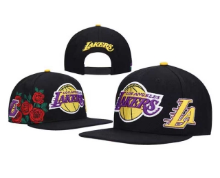 NBA Los Angeles Lakers Pro Standard Black Roses Snapback Hat 8075
