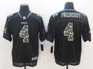 Men's Dallas Cowboys #4 Dak Prescott Black Camo Stitched NFL Nike Fashion Jersey