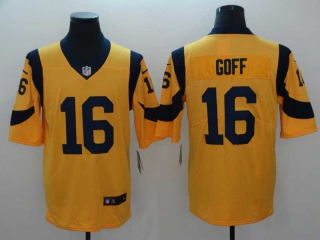 Men's Los Angeles Rams #16 Jared Goff Gold Vapor Untouchable Stitched NFL Nike Limited Jersey