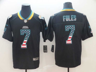 Men's Jacksonville Jaguars #7 Nick Foles Black USA Flag Fashion Color Rush Limited Jersey