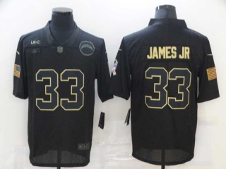 Men's Los Angeles Chargers #33 Derwin James Jr Black 2020 Salute To Service Stitched NFL Nike Limited Jersey