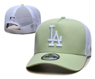 MLB Los Angeles Dodgers New Era Pale Green White Trucket Mesh 9FORTY Adjustable Hat 2282