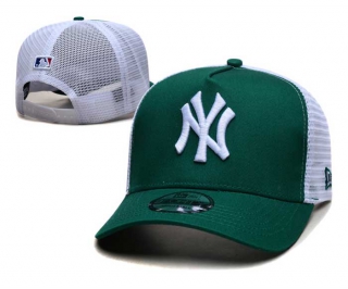 MLB New York Yankees New Era Dark Green White Trucket Mesh 9FORTY Adjustable Hat 2246