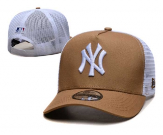 MLB New York Yankees New Era Brown White Trucket Mesh 9FORTY Adjustable Hat 2245