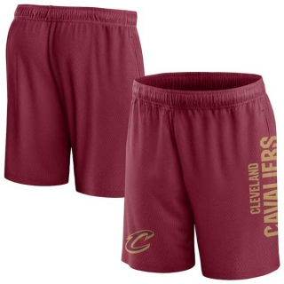 Men's NBA Cleveland Cavaliers Fanatics Branded Wine Post Up Mesh Shorts
