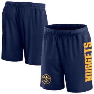 Men's NBA Denver Nuggets Fanatics Branded Navy Post Up Mesh Shorts