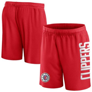 Men's NBA LA Clippers Fanatics Branded Red Post Up Mesh Shorts