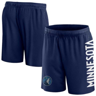 Men's NBA Minnesota Timberwolves Fanatics Branded Navy Post Up Mesh Shorts