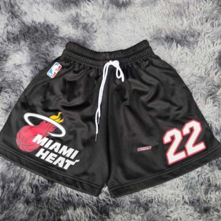 Men's NBA Miami Heat #22 Jimmy Butler Black Mesh Shorts