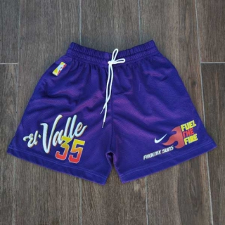 Men's NBA Phoenix Suns #35 Kevin Durant Purple Mesh Shorts
