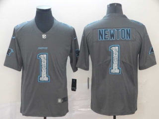 Men's NFL Carolina Panthers #1 Cam Newton Gray Static Stitched Vapor Untouchable Limited Jersey