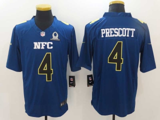 Men's NFL Dallas Cowboys #4 Dak Prescott Blue NFC Pro Bowl Stitched Nike Limited Jersey
