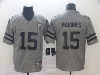 Men's NFL Kansas City Chiefs #15 Patrick Mahomes Gray Vapor Untouchable Stitched Nike Limited Jersey