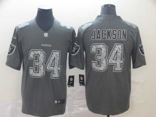Men's NFL Las Vegas Raiders #34 Bo Jackson Gray Static Stitched Vapor Untouchable Limited Jersey