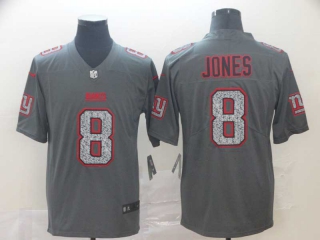 Men's NFL New York Giants #8 Daniel Jones Gray Static Stitched Vapor Untouchable Limited Jersey