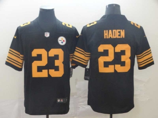 Men's NFL Pittsburgh Steelers #23 Joe Haden Black Gold Stitched Nike Limited Jersey