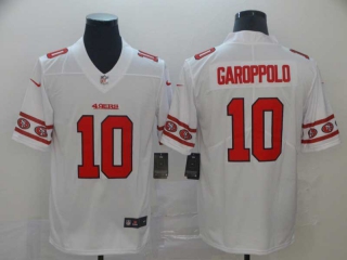 Men's NFL San Francisco 49ers #10 Jimmy Garoppolo Nike White Team Logo Vapor Limited Jersey