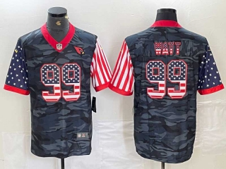 Men's NFL Arizona Cardinals #99 J.J. Watt Nike Camo Salute To Service USA Flag Limited Stitched Jersey